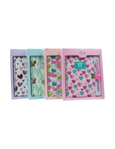 Jurnal CNX HS-32-17, 45 pagini, happy time, cu lacatel si pix, cutie cadou
