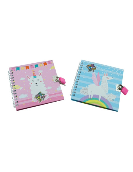 Jurnal CNX S48K-011, 45 pagini, motive Love, coperta carton, cu lacatel si spira