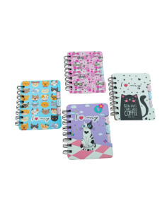 Jurnal CNX XQ-037, A6, 108 pagini, model Cat, cu spira