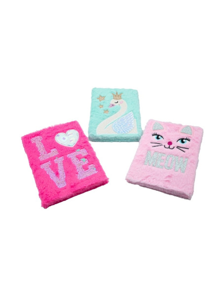 Jurnal CNX A5-4, A5, coperta velur, model lebada/love