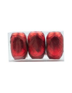 Accesorii creatie - ghem rafie, rosu metalic, 5mm x 10m, set 3 buc, Colorarte