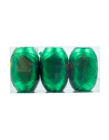 Accesorii creatie - ghem rafie, verde metalic, 5mm x 10m, set 3 buc, Colorarte