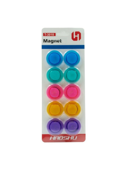 Magneti pentru tabla CNX 3010T, diametru 30mm, diverse culori fluorescente, set 10 buc