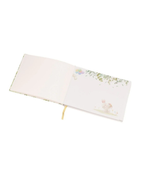 Album GUEBOOK1723, Baby Shower, model florar alb, 17x23cm, 120 pagini