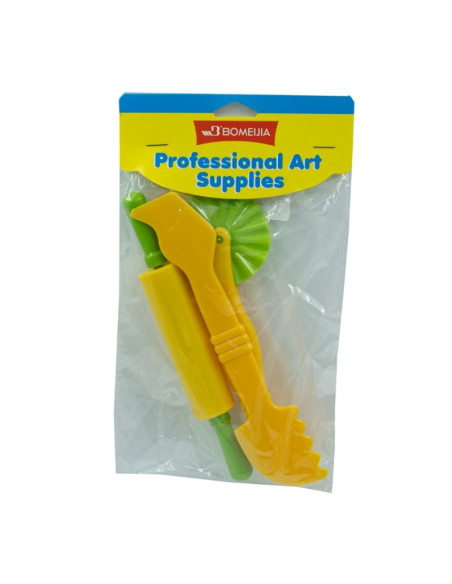 Accesorii creatie - unelte plastic modelaj Colorarte HMS104013, didactic, set 3 buc