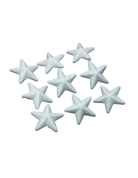 Accesorii creatie - polistiren - stea, alb, 5cm, set 10 buc, Colorarte