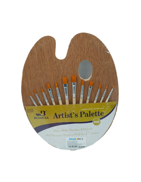 Set pictura Cnx A0457 - 13 piese - paleta + 12 pensule