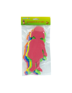 Forme decorative - hartie gumata - fetita, 21x8cm, 1.5mm, diverse culori, set 12 buc, Colorarte 2