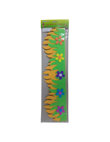 Forme decorative - hartie gumata - iarba cu flori, 50cm, 3mm, diverse culori, Colorarte
