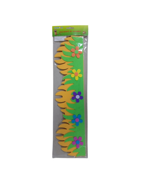 Forme decorative - hartie gumata - iarba cu flori, 50cm, 3mm, diverse culori, Colorarte