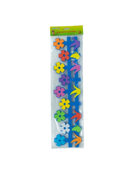Forme decorative - hartie gumata - gard de flori, 50cm, 3mm, diverse culori, Colorarte