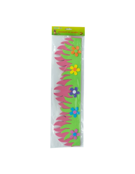 Forme decorative - hartie gumata - iarba cu flori, 50cm, 3mm, diverse culori, Colorarte