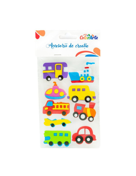 Forme decorative - hartie gumata - masini, 45-56mm, Colorarte
