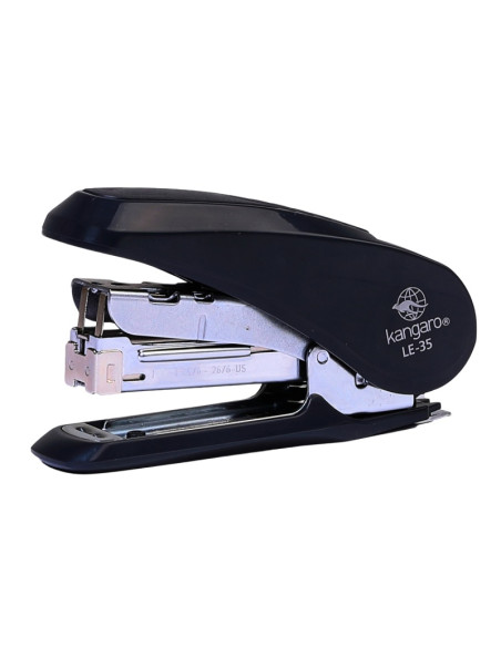 Capsator Kangaro Less Effort LE-35, 24/6 - 26/6, 30 coli, 52mm, capsare usoara, plastic, negru