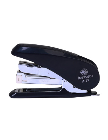 Capsator Kangaro Less Effort LE-35, 24/6 - 26/6, 30 coli, 52mm, capsare usoara, plastic, negru