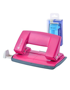 Perforator Kangaro AION-10G/S, 10 coli, metalic, roz fucsia, blister