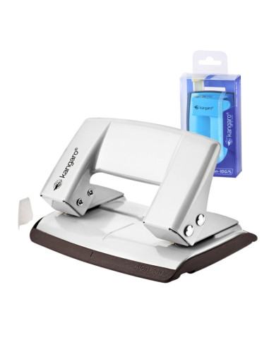 Perforator Kangaro AION-10G/S, 10 coli, metalic, alb metalizat, blister