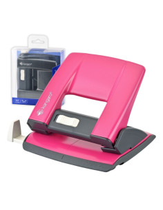 Perforator Kangaro AION-20/S, 20 coli, metalic, roz fucsia, blister
