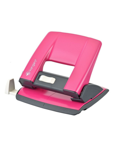 Perforator Kangaro AION-20/S, 20 coli, metalic, roz fucsia, blister