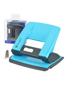 Perforator Kangaro AION-20/S, 20 coli, metalic, albastru turqoise, blister