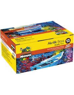 Culori acrilice Nova Color, 12 culori x 30ml, NC-179