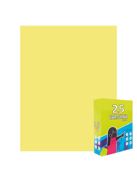 Carton colorat Fabrisa 15557/114, 50x65cm, 180g/mp, galben pastel, top 25 coli