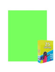 Carton colorat Fabrisa 15575/124, 50x65cm, 180g/mp, verde fluorescent, top 25 coli