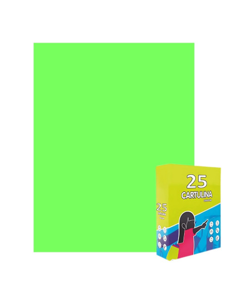 Carton colorat Fabrisa 15575/124, 50x65cm, 180g/mp, verde fluorescent, top 25 coli