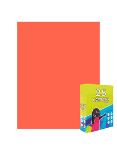 Carton colorat Fabrisa 15576/126, 50x65cm, 180g/mp, portocaliu fluorescent, top 25 coli
