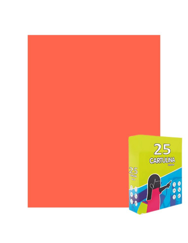Carton colorat Fabrisa 15576/126, 50x65cm, 180g/mp, portocaliu fluorescent, top 25 coli