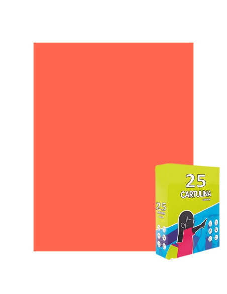 Carton colorat Fabrisa 15576/126, 50x65cm, 180g/mp, portocaliu fluorescent, top 25 coli