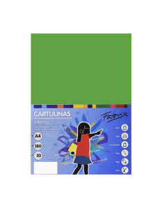Carton colorat A4 Fabrisa 15463, 180g/mp, verde intens, top 50 coli