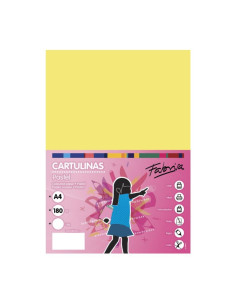 Carton colorat A4 Fabrisa 15511, 180g/mp, galben pastel, top 250 coli