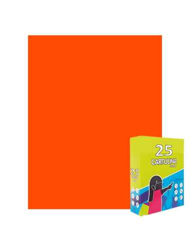 Carton colorat Fabrisa 15564/108, 50x65cm, 180g/mp, portocaliu intens, top 25 coli