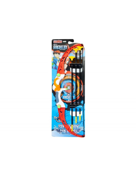 Arc de jucarie, contine 3 sageti cu ventuza si suport, multicolor, 3+ ani, MegaCreative, 405826