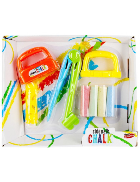 Set Mega Creative 476655, creta pentru asfalt cu ustensile, 8 piese