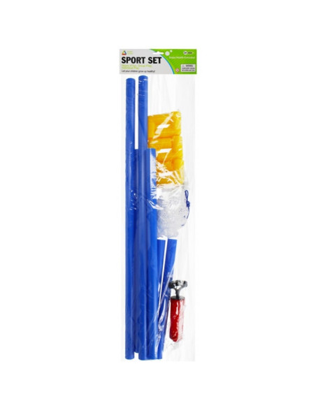 Set Fotbal, include 1x poarta de 65cm, plasa, pompa, minge, albastru, 3+ ani, MegaCreative, 380042