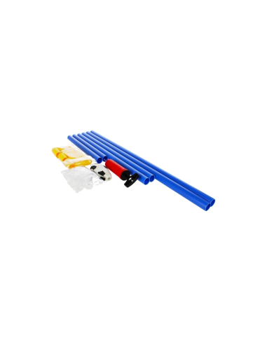 Set Fotbal, include 1x poarta de 65cm, plasa, pompa, minge, albastru, 3+ ani, MegaCreative, 380042