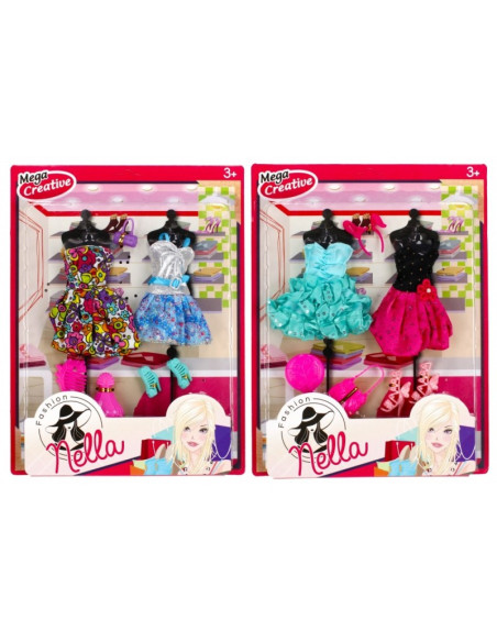 Accesorii papusi - Nella - rochite fashion si accesorii, 29cm, diverse modele, 3+ ani, MegaCreative, 435870