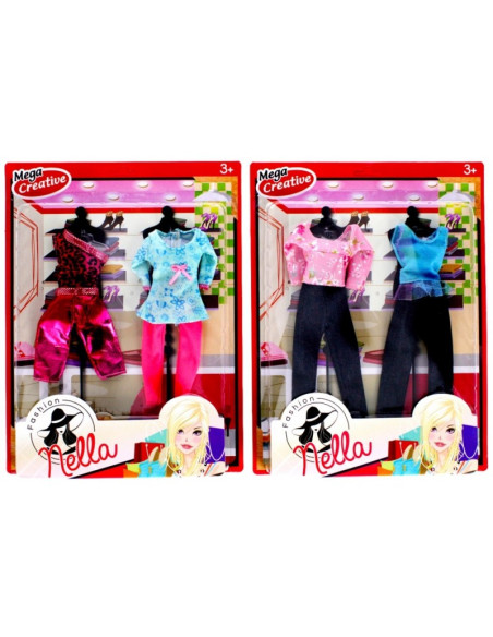 Accesorii papusi - Nella - haine fashion si accesorii, 29cm, diverse modele, 3+ ani, MegaCreative, 435869