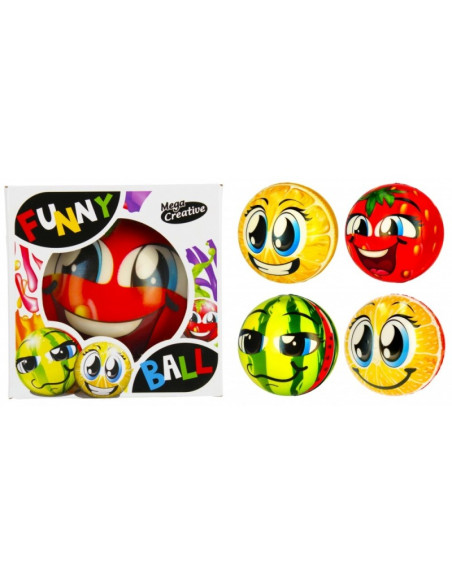 Minge antistres - Funny fruit, 10cm, diverse modele, multicolor, 3+ ani, MegaCreative, 445653