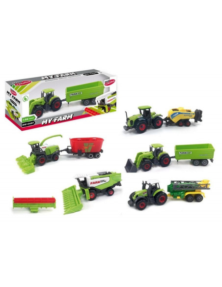 Utilaj agricol cu accesorii MegaCreative My Farm 405332, 1:64, diverse modele, plastic, multicolor, 3+ ani