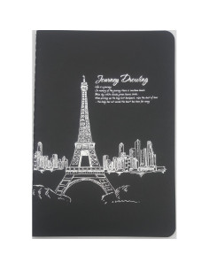 Jurnal A4 CNX FX16K-676, 76 pagini, coperta carton neagra, hartie neagra