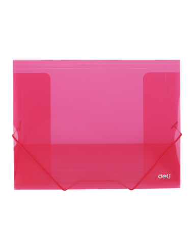 Mapa plastic Deli 39504, cu elastic, A4, 450 microni, diverse culori