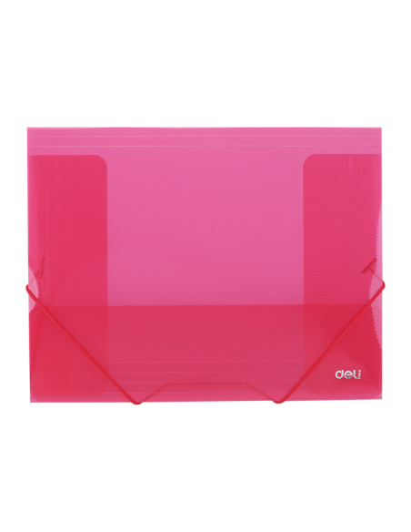 Mapa plastic Deli 39504, cu elastic, A4, 450 microni, diverse culori