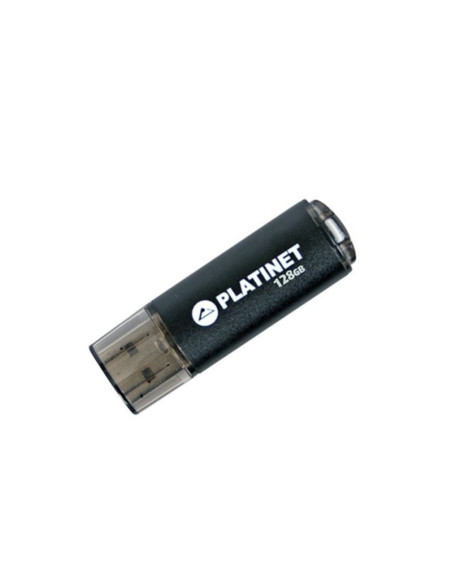 Stick memorie 128GB Platinet PMFE128 41590, USB 2.0, carcasa aluminiu, negru