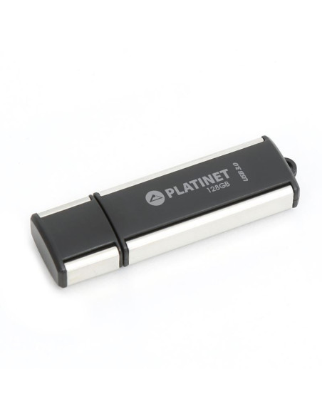 Stick memorie 128GB Platinet PMFU3128X 42287, USB 3.0, 75MB/s, carcasa aluminiu, negru