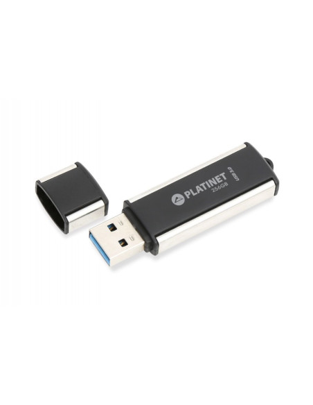 Stick memorie 256GB Platinet PMFU3256 42564, USB 3.0, 120MB/s, carcasa aluminiu, negru