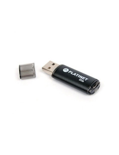 Stick memorie 32GB Platinet PMFE32 40621, USB 2.0, carcasa aluminiu, negru