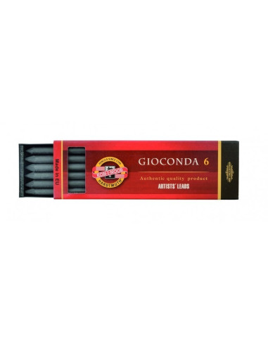 Mine creion mecanic Koh-I-Noor Gioconda K4865-4B, 5.6mm, 4B, set 6 buc